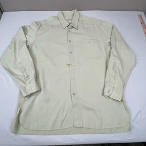 Ermenegildo Zegna Shirt‎ XL Light Green Button Up Long Sleeve Mens Made In Italy